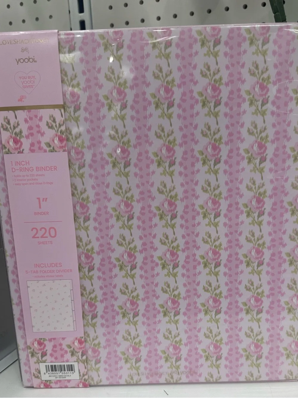 Love Shack Fancy x target/Yoobi Binder and Dividers pink Floral Set
